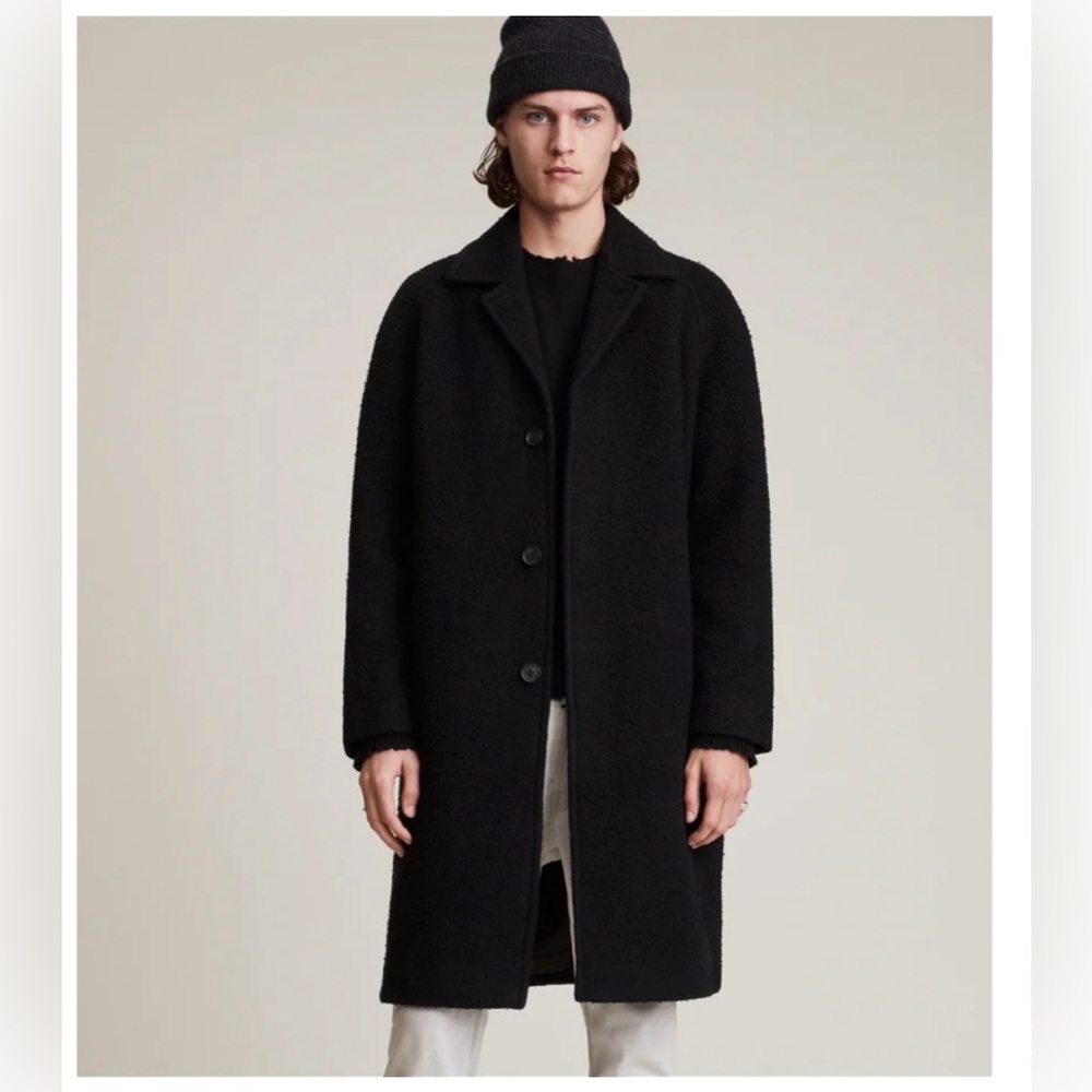 All Saints- Black Derby Coat